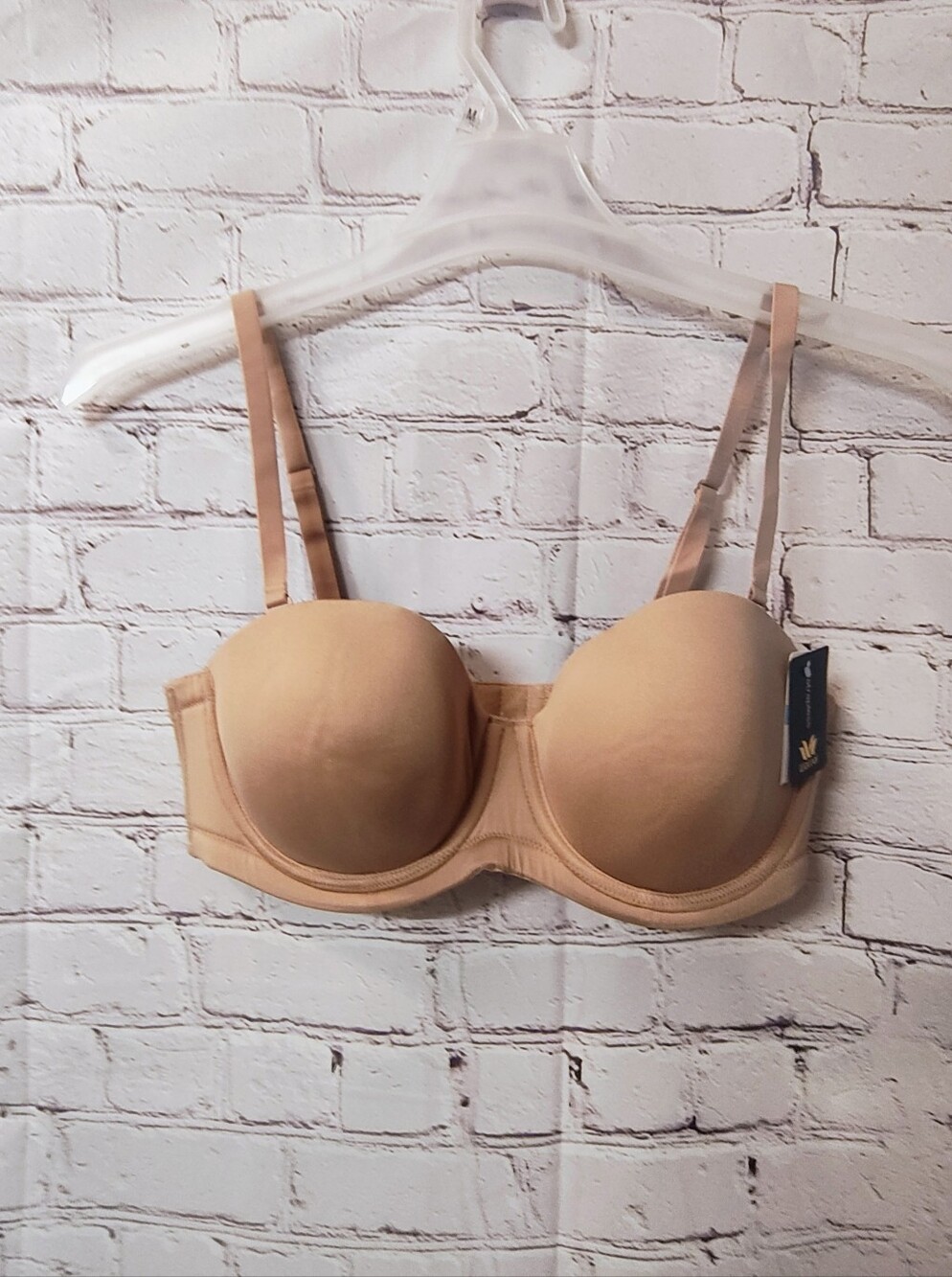 Wacoal Strapless Red Carpet Beige Padded Underwire Bra 38C